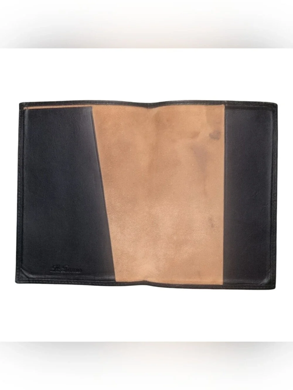 Leather Passport Holder for Men - Black
